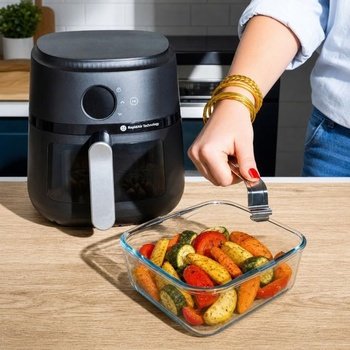 Zapékací miska PYREX do fritézy, borosilikátové sklo, 2 l, s rukojetí z nerezové oceli