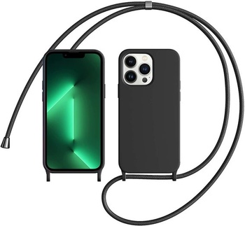 Puzdro na telefón s retiazkou, kompatibilné s Apple iPhone 13 Pro | Puzdro s náhrdelníkom a