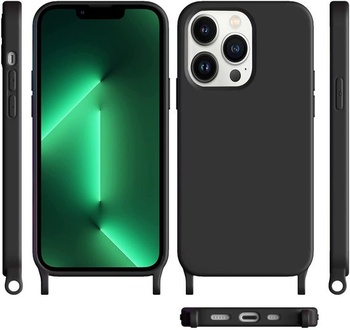 Puzdro na telefón s retiazkou, kompatibilné s Apple iPhone 13 Pro | Puzdro s náhrdelníkom a