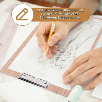 Zerodis Sketchboard, drevená skicovacia tabuľa pre umelcov 8K pre použitie v triede, štúdiu alebo v