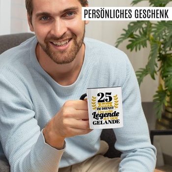 Hrnek k výročí služby, 25 let služby - Skutečný legendární nápad na dárek pro kolegy Hrnek na kávu