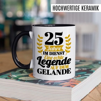 Hrnek k výročí služby, 25 let služby - Skutečný legendární nápad na dárek pro kolegy Hrnek na kávu