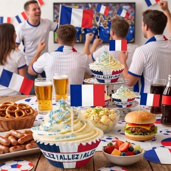 YESAH Sada 200 košíčků na muffiny a párátek na dekorace na párty k mistrovství světa ve fotbale