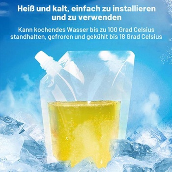 20 x opakovane použiteľných sáčkov na nápoje 500ml | Priehľadné vrecká na nápoje bez BPA | Nepriepustné