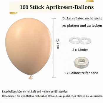 Balóniky v pleťovej farbe, 100 kusov, 25cm latexové balóniky k narodeninám, balóniky, dekorácie na
