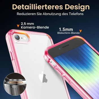 Púzdro pre iPhone SE 2020/2022 iPhone 7/8, Priehľadné púzdro na telefón s úpravou proti žltnutiu,