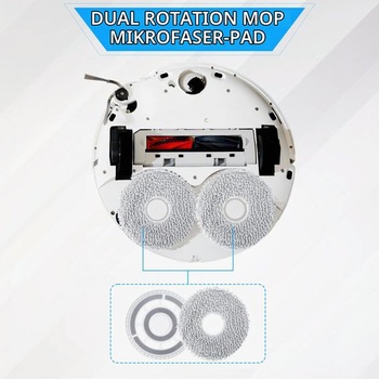Mopovacie utierky s náhradným držiakom, mopovacie dosky pre Roborock QRevo Curv/QRevo Edge/Qrevo