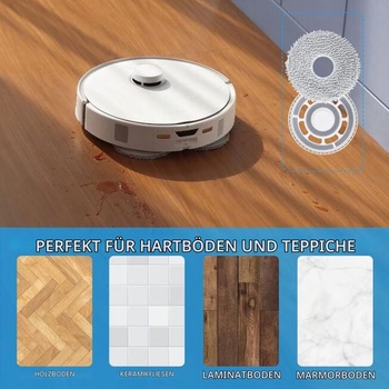 Mopovacie utierky s náhradným držiakom, mopovacie dosky pre Roborock QRevo Curv/QRevo Edge/Qrevo