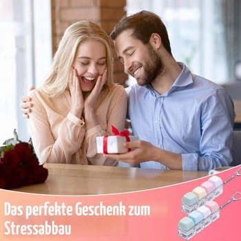 2dílná klávesnice Fidget, přívěsek na klíče s LED světlem, 4 klávesy, 4 barvy