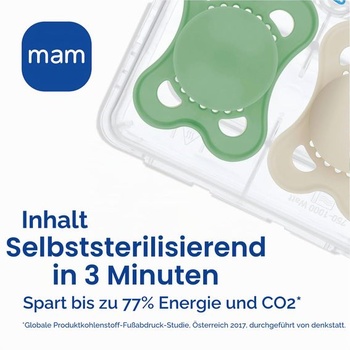 Cumlíky MAM Original Night, sada 2 kusov, silikónové SkinSoft s držiakom na cumlík, 2-6 mesiacov,