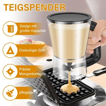 Dávkovač těsta na palačinky 1000 ml, na vafle, muffiny, palačinky