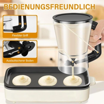 Dávkovač těsta na palačinky 1000 ml, na vafle, muffiny, palačinky