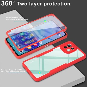 Priehľadný kryt UPLAI pre Xiaomi 11 Lite 5G NE/Xiaomi Mi 11 Lite, 360-stupňový celotelový