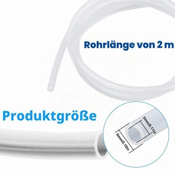 2 metre silikónové hadičky Ø 3 mm, priehľadná potravinárska hadička s vnútorným priemerom 3 mm a