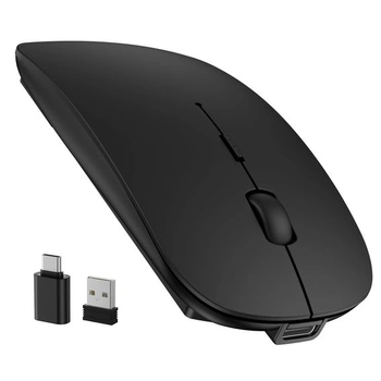 Bezdrôtová myš TECKNET Bluetooth USB-C a USB-A, tenká, so 4…