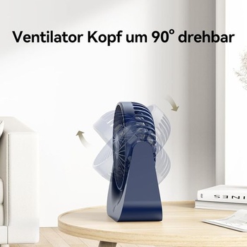 VOXON USB stolní ventilátor, mini ventilátor s 5 rychlostmi, tichý ventilátor, malý USB ventilátor