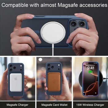Matný kryt X-level pre iPhone 17 Pro, pre MagSafe, modrý