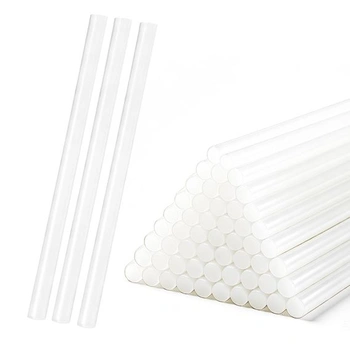 50 kusů tavných lepicích tyčinek 11 mm x 200 mm, průhledné…