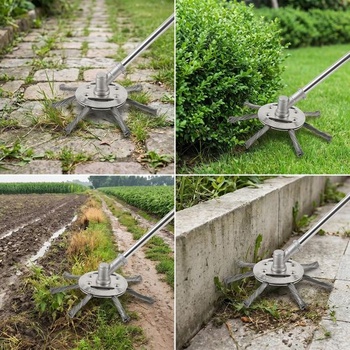2dielna sada oceľových drôtených kief na burinu pre vyžínače, kefa na burinu s otvorom 5 mm,