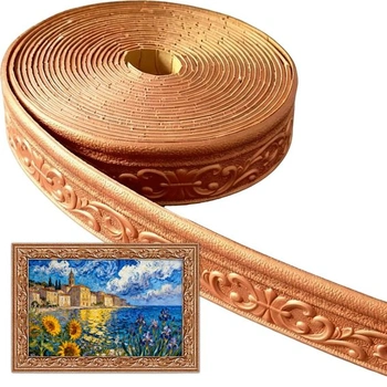 Samolepicí měděně zbarvená stropní římsa - 8 cm (Š) x 5 mm…