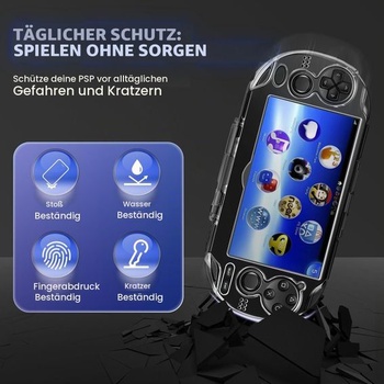Puzdro TNP ClearHard pre PS Vita 1000 - Priehľadné ochranné puzdro s plným krytom a zacvakávacím