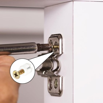 120 sad plastových hmoždinek do pantů, hmoždinky do pantů M4 x 10 mm se šrouby, hmoždinky pro