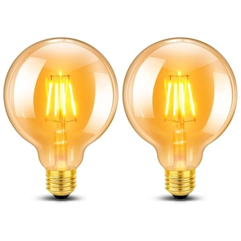 Edison Vintage žiarovka E27 4W, priemer 95 mm, guľatá LED…