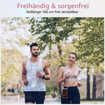 DiDaDi náhrdelník na telefón pre iPhone 17 Air s pútkom priehľadný, dúhový iPhone 17 Air dúhový