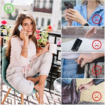 DiDaDi náhrdelník na telefón pre iPhone 17 Air s pútkom priehľadný, dúhový iPhone 17 Air dúhový