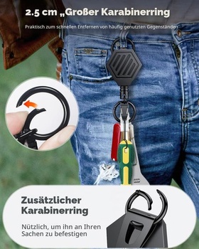 Kľúčenka Uniclife Heavy Duty s magnetickým zapínaním, 454 g, čierna - jedna veľkosť (1 balenie)