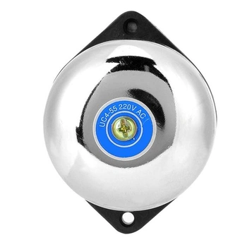 Elektrický zvonek, 220V 10A 5W, nerezová ocel, vnitřní úderový poplašný zvonek, požární zvonek,