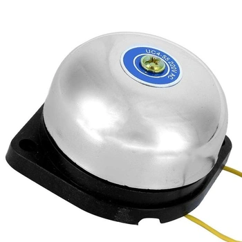 Elektrický zvonek, 220V 10A 5W, nerezová ocel, vnitřní úderový poplašný zvonek, požární zvonek,