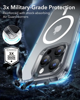 Pouzdro ESR pro iPhone 16 Pro s MagSafe, ochrana proti žloutnutí, matný čirý transparentní iPhone