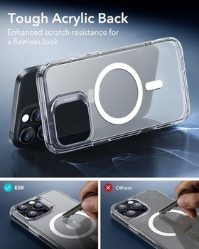 Púzdro ESR pre iPhone 16 Pro s MagSafe, ochrana proti žltnutiu, matný číry transparentný iPhone