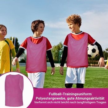 AUYAO futbalové tréningové podbradníky, detská sada 6 futbalových dresov, tréningové podbradníky, pánske