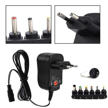Napájecí zdroj 4,5 V, Tbest Ad-0601000Dv, napájecí zdroj 3–12 V s nastavitelným napětím, adaptér 12