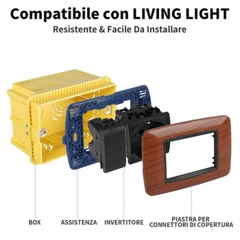 Rámček vypínača Generisch IT-C6603-WOD-10pcs