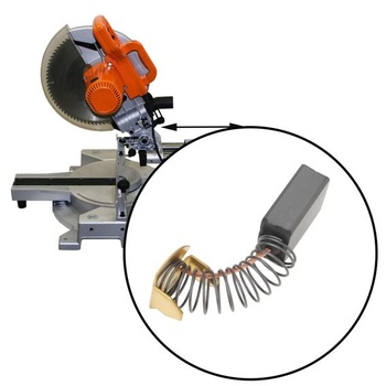EMSea 2 páry uhlíkových kief pre motory rozbrusovacích píl 6,5x13,5x16 mm Kompatibilné s ATIKA