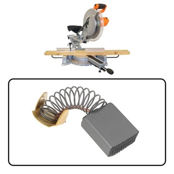 EMSea 2 páry uhlíkových kief pre motory rozbrusovacích píl 6,5x13,5x16 mm Kompatibilné s ATIKA