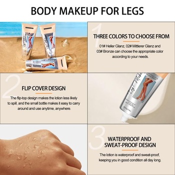 Vodeodolný make-up na telo a nohy, Zdokonaľujúce krytie tela na nohy, Vodeodolný make-up na