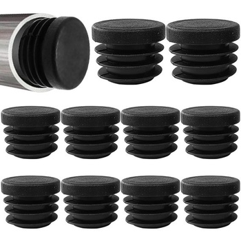 10 okrúhlych lamelových zátok, 20 mm, pre okrúhle rúrky, plastové zátky na okrúhle rúrky, koncovky