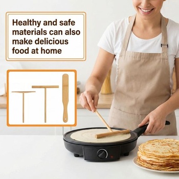 Sada 3 roztieradiel na palacinky, obracačka na palacinky a roztieradlo na palacinky v sade, praktické