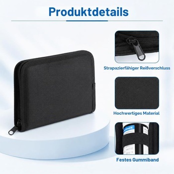 Puzdro na glukomer 16 x 11,5 cm, kompaktné puzdro s organizérom a sieťovanou priehradkou, vnútorné