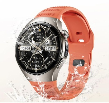 Náramok GIOPUEY kompatibilný s Huawei Watch 5 46mm, mäkký silikónový náramok [odolný proti
