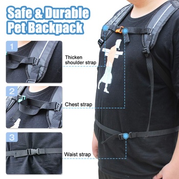 Batoh pre psov Woolala CW019 čierny veľ. XL