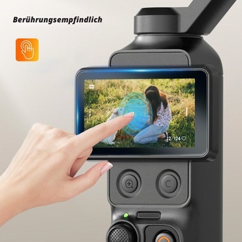 Sada ochranných fólií AMAZEAR pre DJI Osmo Pocket 4P a Osmo Mobile 8P (4 kusy) - 2x tvrdené sklo