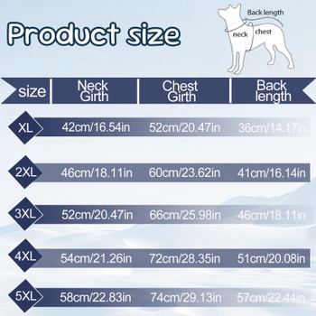 Kabátik pre psov SRJEQC námornícka modrá 4XL