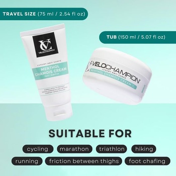 Hydratačný krém s mentolom VeloChampion, 75 ml Mentol 75 ml (1 balenie)