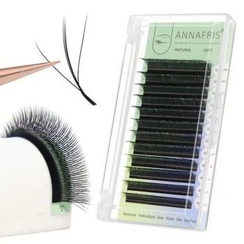 Wimpern Extensions 3D W (3D+čierna, 0,07C, 8-15mm) čierna…