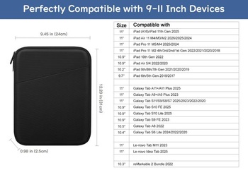 Pouzdro na tablet Dadanism 9-11 palců, černé